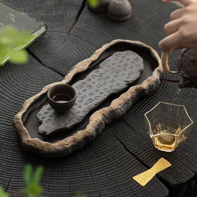 image-MINGSHUO Retro Stoneware Tea Set with Kettle