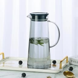 image-Hxglass Amber Glass Water Jug 1.9L Borosilicate