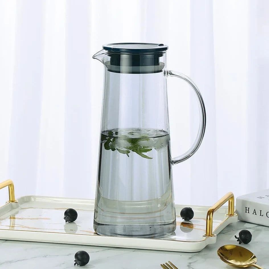 image-Hxglass Amber Glass Water Jug 1.9L Borosilicate
