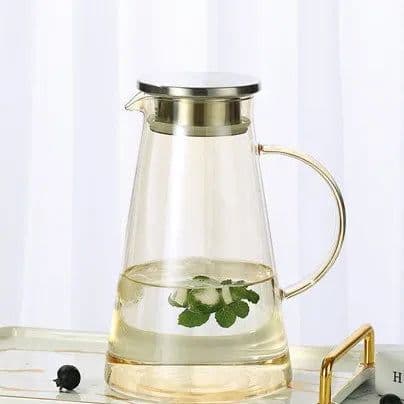 image-Hxglass Amber Glass Water Jug 1.9L Borosilicate