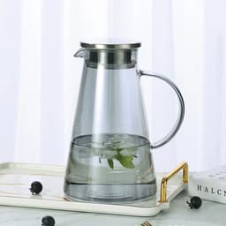 image-Hxglass Amber Glass Water Jug 1.9L Borosilicate