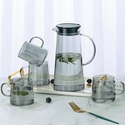 image-Hxglass Amber Glass Water Jug 1.9L Borosilicate