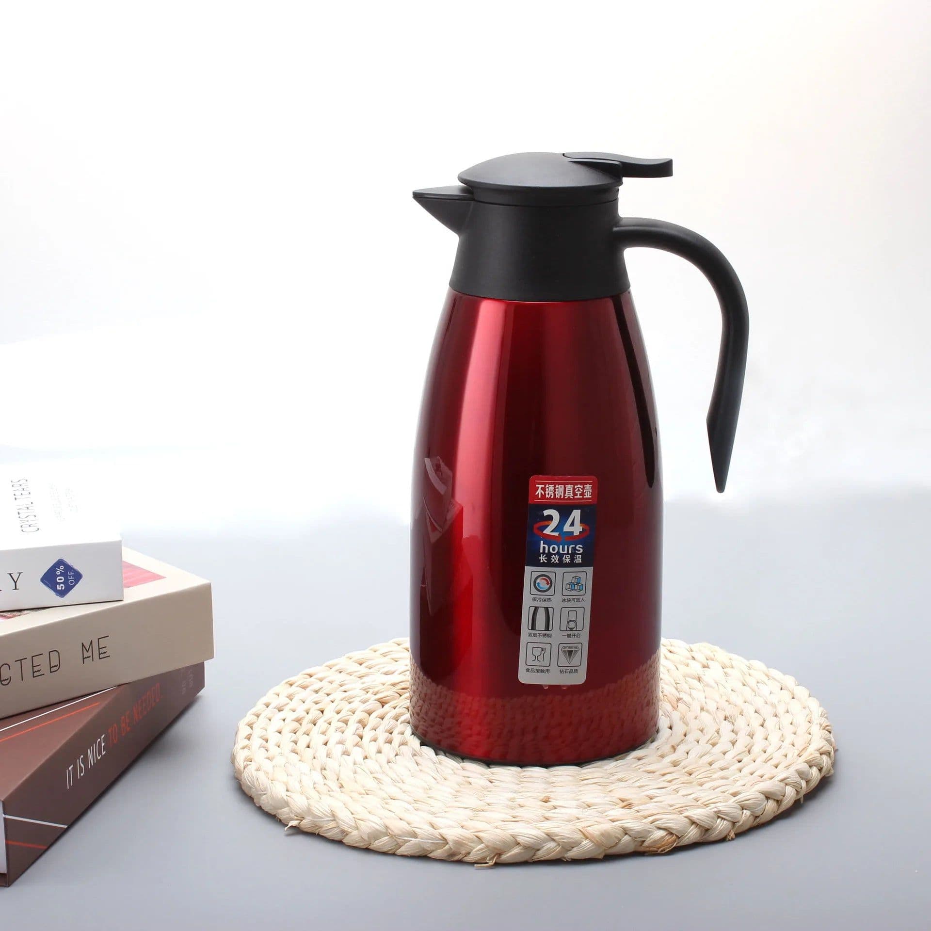 image-TIANKANG 2L Vacuum Insulated Stainless Steel Coffee Pot