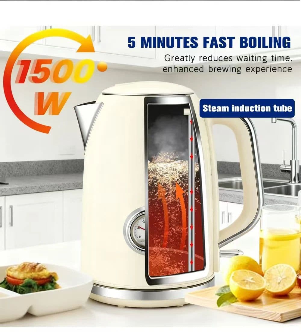 image-Cordless Electric Kettle 1.7L Stainless Steel KESS5402A