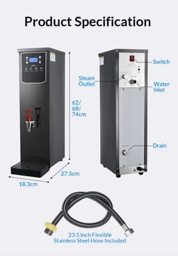 image-Hejiang 2500W 30L Commercial Electric Water Boiler