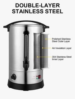 image-Hejiang 10L Stainless Steel Electric Water Urn