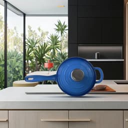 image-7-Piece Cobalt Blue Enameled Cast Iron Cookware Set