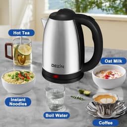image-Hehuei 2L Cordless Electric Kettle Stainless Steel