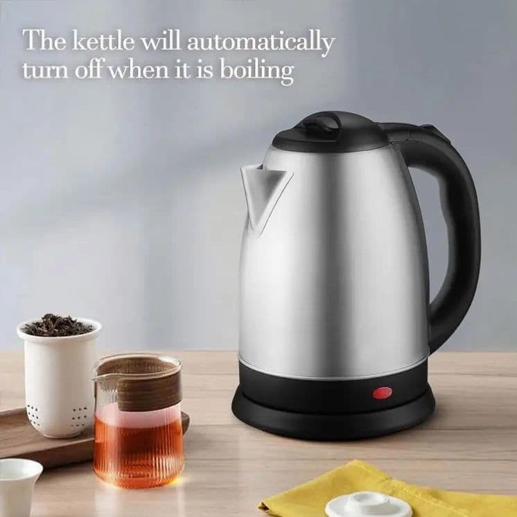 image-Hehuei 2L Cordless Electric Kettle Stainless Steel