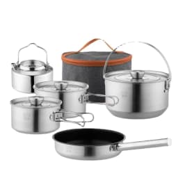 image-STARCAMP 5pcs 304 Stainless Steel Camping Cookware Kit