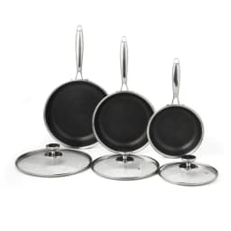 image-Gcook 304 Stainless Steel Frying Pan Set, 6-Piece