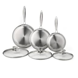 image-Gcook 304 Stainless Steel Frying Pan Set, 6-Piece