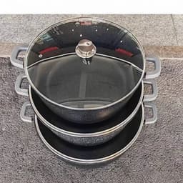 image-14-Piece Aluminum Cookware Set Non-Stick Granite