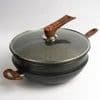 image-Induction Wok 28cm Non-Stick Aluminum with Glass Lid