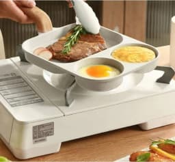 image-Medical Stone 3-In-1 Nonstick Frying Pan, Square, HK-HYR-2503-35