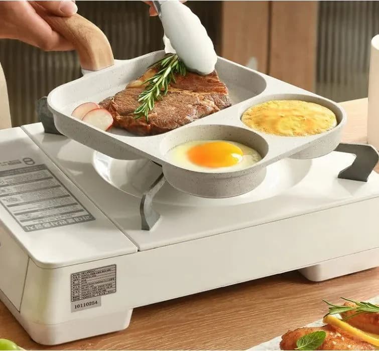 image-Medical Stone 3-In-1 Nonstick Frying Pan, Square, HK-HYR-2503-35
