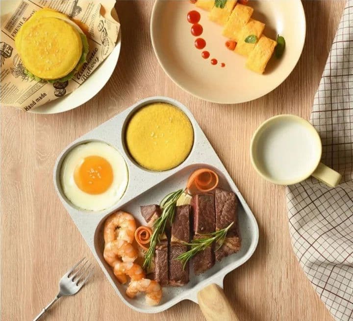 image-Medical Stone 3-In-1 Nonstick Frying Pan, Square, HK-HYR-2503-35