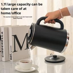 image-YLPQ 1.7L Electric Kettle, Stainless Steel, Keep Warm