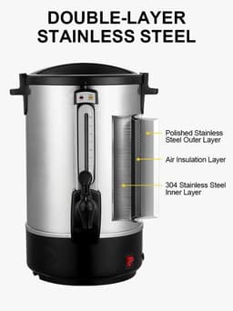 image-Hejiang 20L Stainless Steel Electric Water Urn HJWB-GB20A