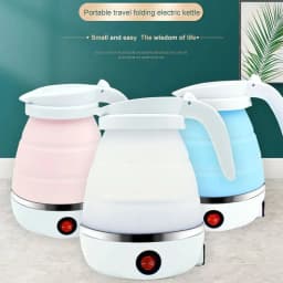 image-Portable Electric Silicone Kettle 600ml Foldable