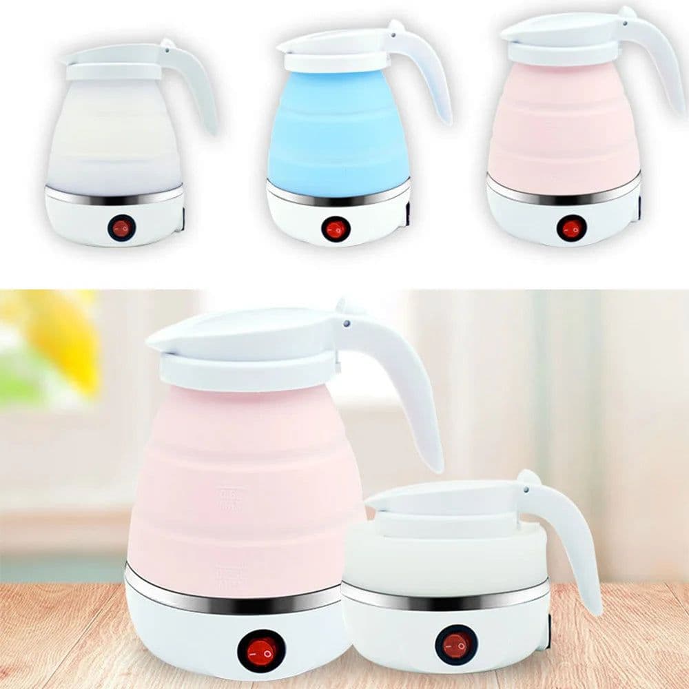 image-Portable Electric Silicone Kettle 600ml Foldable