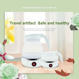 image-Portable Electric Silicone Kettle 600ml Foldable