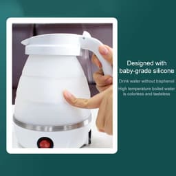 image-Portable Electric Silicone Kettle 600ml Foldable