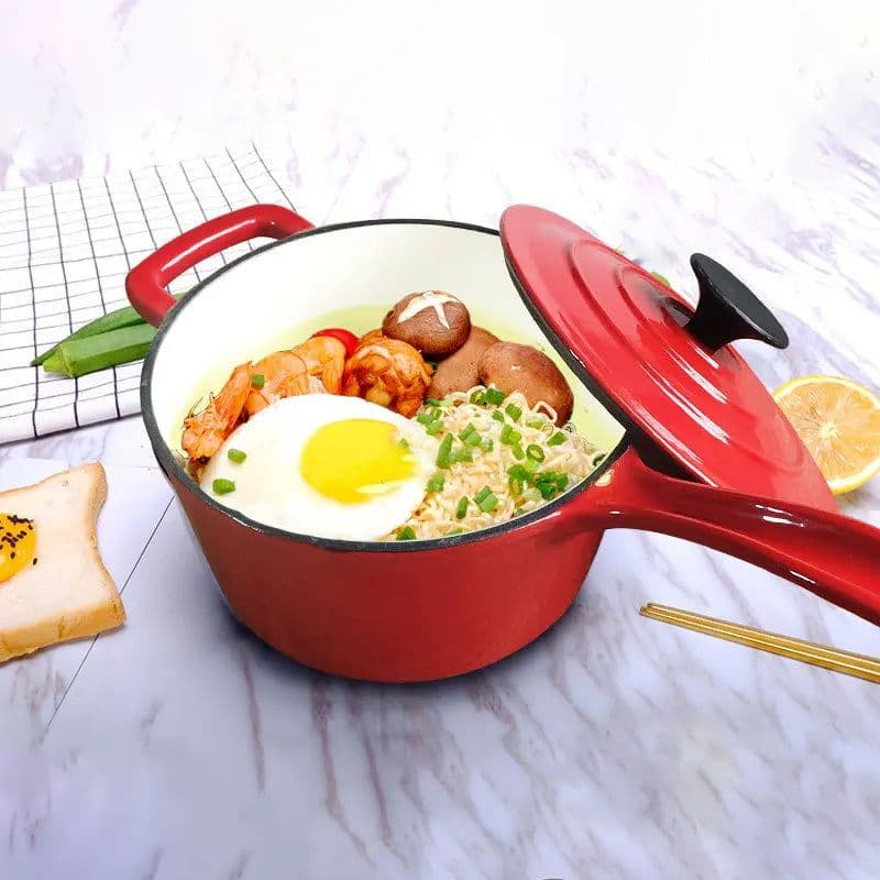 image-Cast Iron Dutch Oven 1.9L HK15-3-16 Red