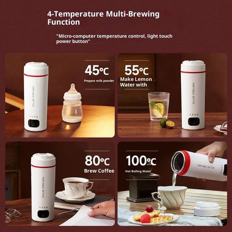 image-RESONKO USB Electric Kettle 500ml Stainless Steel