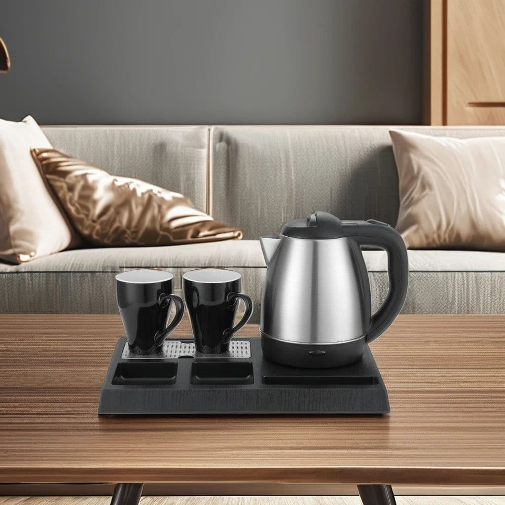 image-Ousheng 1.2L Cordless Electric Kettle with Tray Set