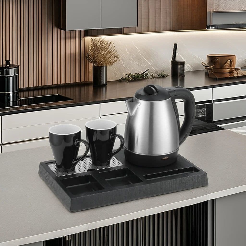 image-Ousheng 1.2L Cordless Electric Kettle with Tray Set