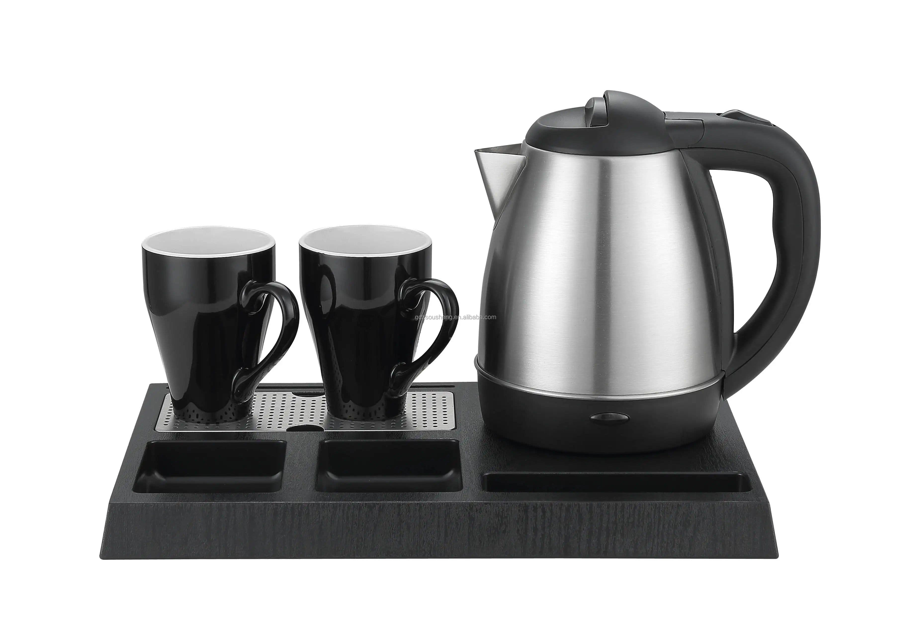 image-Ousheng 1.2L Cordless Electric Kettle with Tray Set