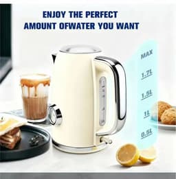 image-Cordless Electric Kettle 1.7L Stainless Steel KESS5402A