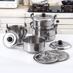 image-TIANKANG 10-Piece Stainless Steel Cookware Set 16-24cm