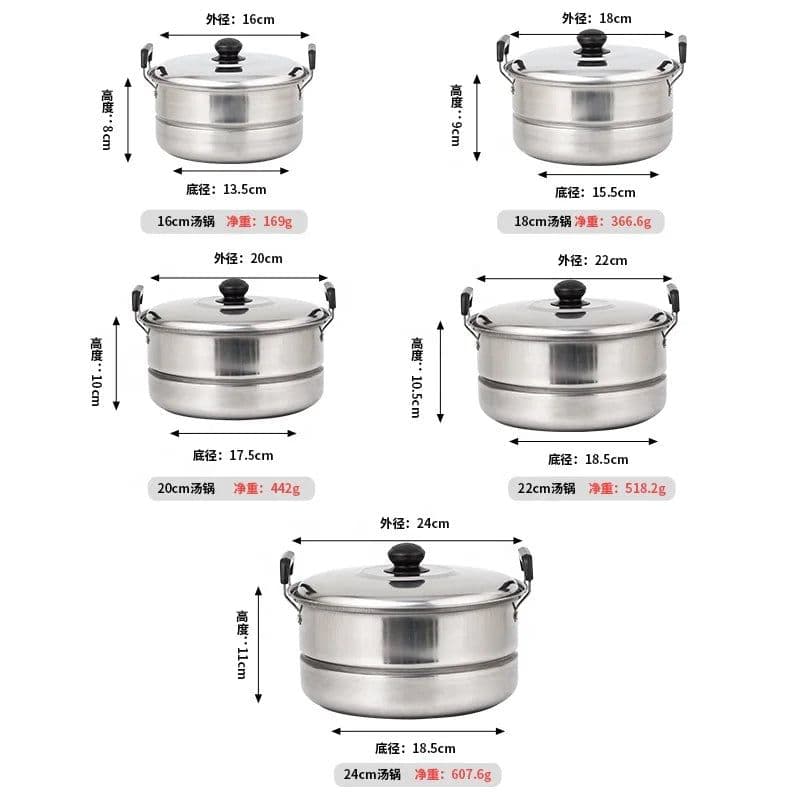 image-TIANKANG 10-Piece Stainless Steel Cookware Set 16-24cm