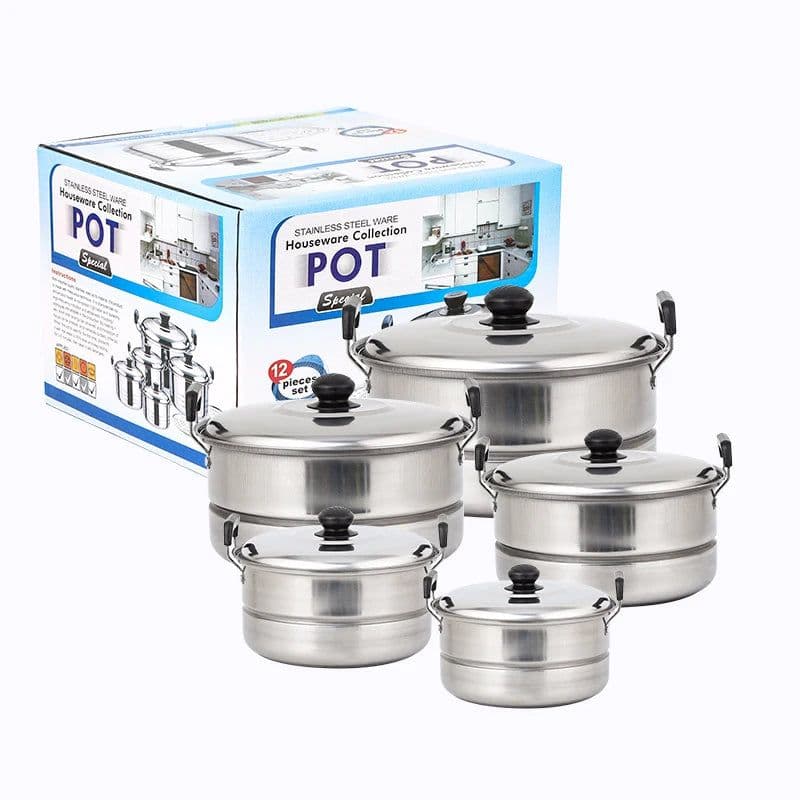 image-TIANKANG 10-Piece Stainless Steel Cookware Set 16-24cm