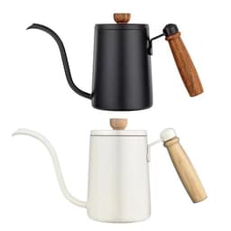 image-Wooden Handle Pour-Over Kettle 304 Stainless Steel