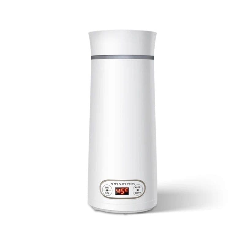 image-Portable Electric Water Cup 350ml Heating Thermos