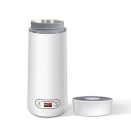 image-Portable Electric Water Cup 350ml Heating Thermos