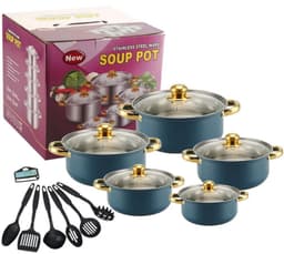 image-16-Piece Stainless Steel Cookware Set with Glass Lids