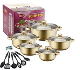 image-16-Piece Stainless Steel Cookware Set with Glass Lids