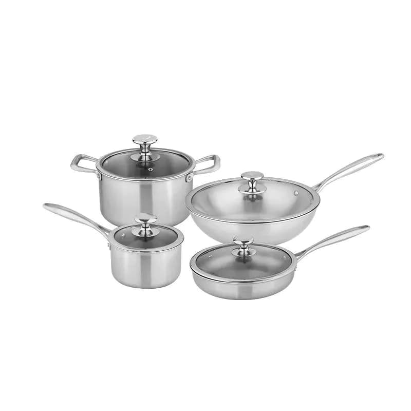 image-Lannuo 8-Piece Titanium Cookware Set