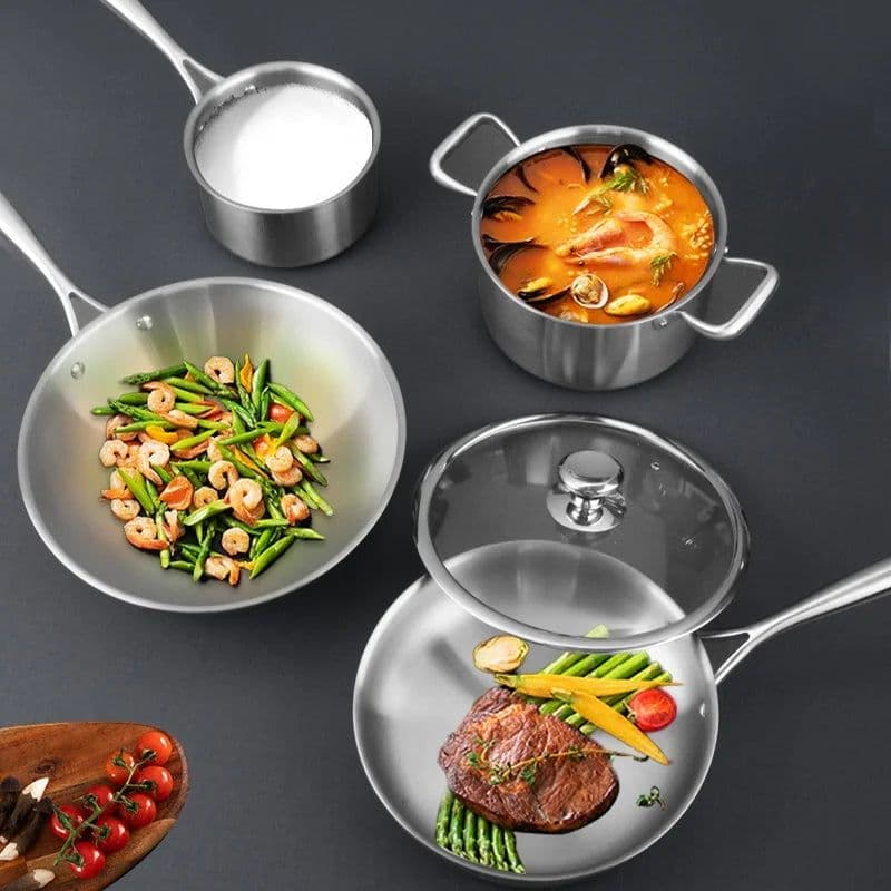 image-Lannuo 8-Piece Titanium Cookware Set