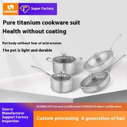 image-Lannuo 8-Piece Titanium Cookware Set