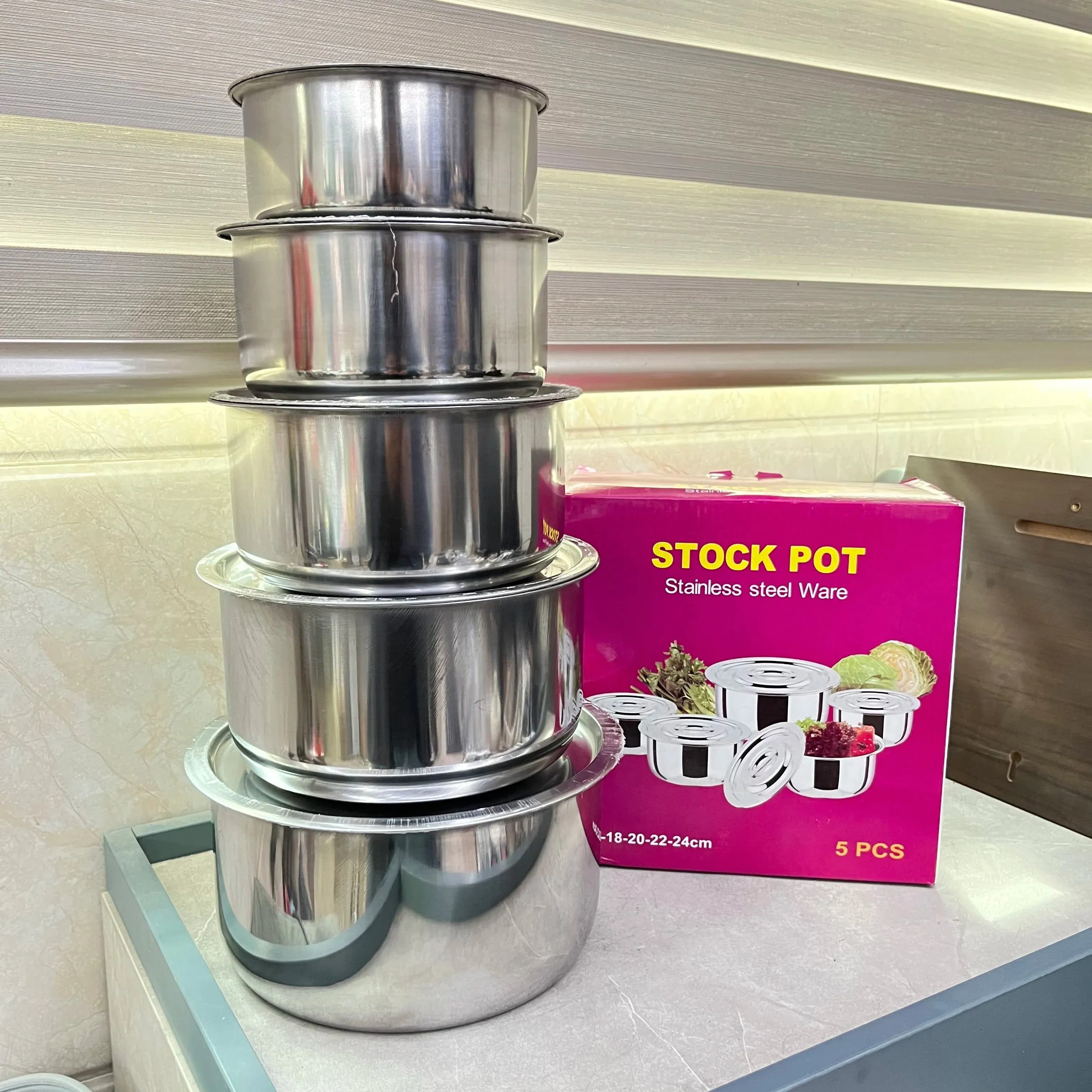 image-TIANKANG 5-Piece Stainless Steel Cookware Set TK-TG2