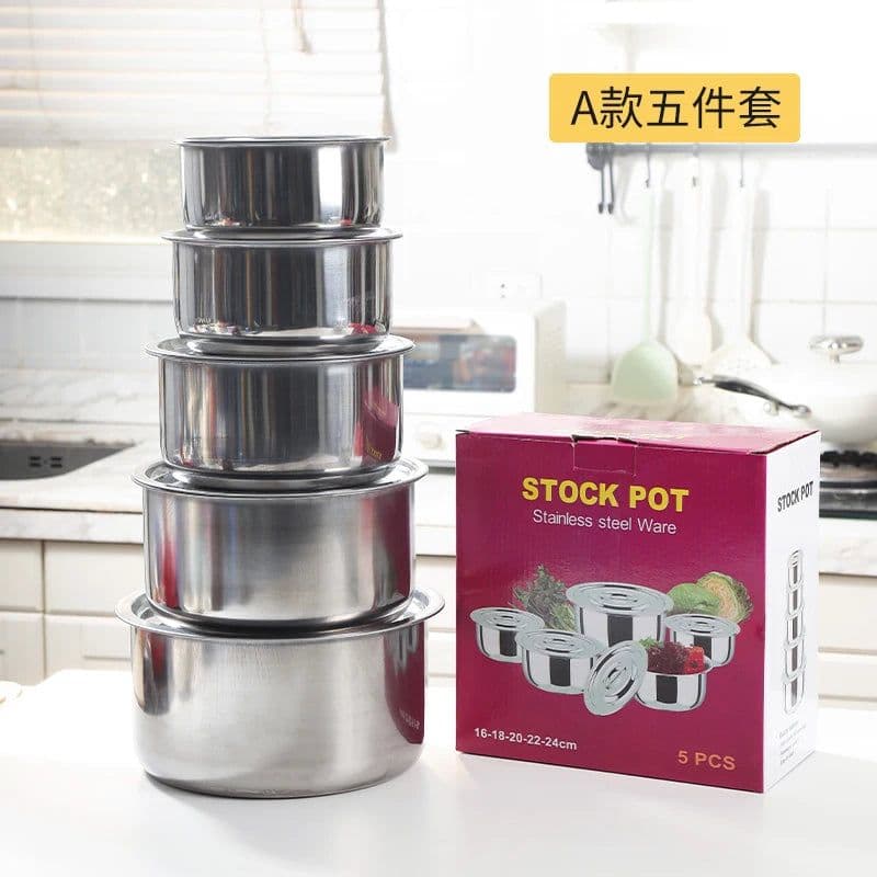 image-TIANKANG 5-Piece Stainless Steel Cookware Set TK-TG2
