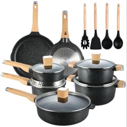 image-HK 16-Piece Aluminum Die-Cast Cookware Set