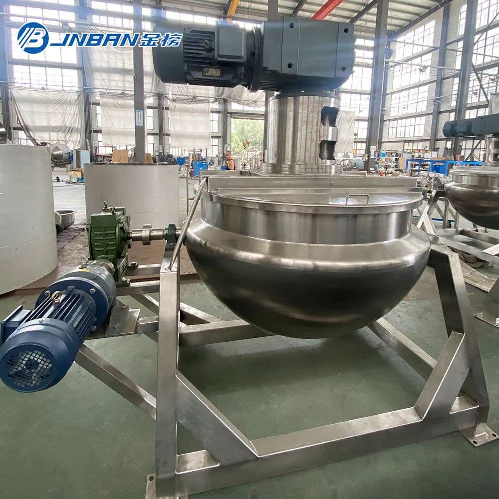 image-JINABNG Commercial Steam Jacketed Kettle 50-500L