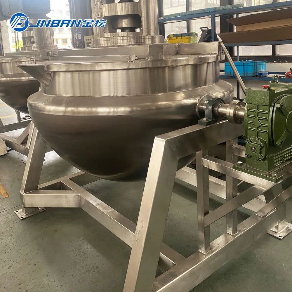 image-JINABNG Commercial Steam Jacketed Kettle 50-500L