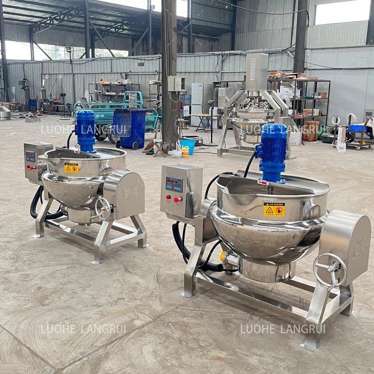 image-Industrial Electric Jacketed Kettle With Agitator 50L-1000L